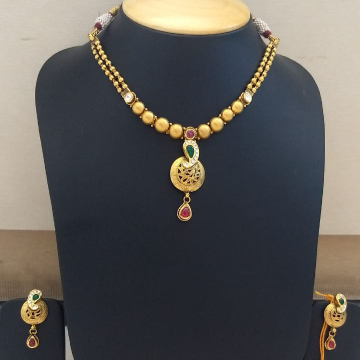 22 kt gold necklace by Aaj Gold Palace