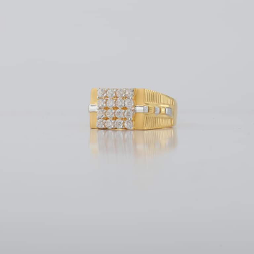 22 kt gold cz stone men's ring by Aaj Gold Palace