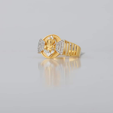 22 kt gold cz ring for men's by Aaj Gold Palace