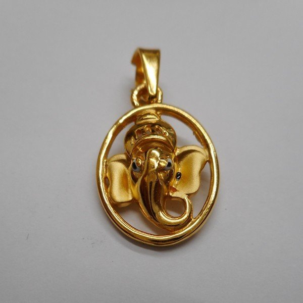 22 kt gold casting lord ganpati pendent